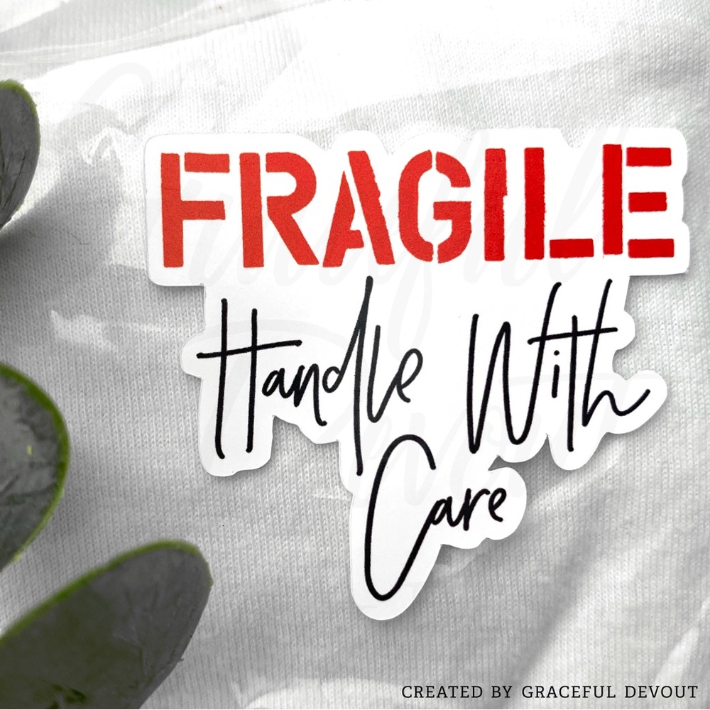 FRAGILE Handle With Care- 2" (inches) (96ct.) Stickers - Picture 4 of 6